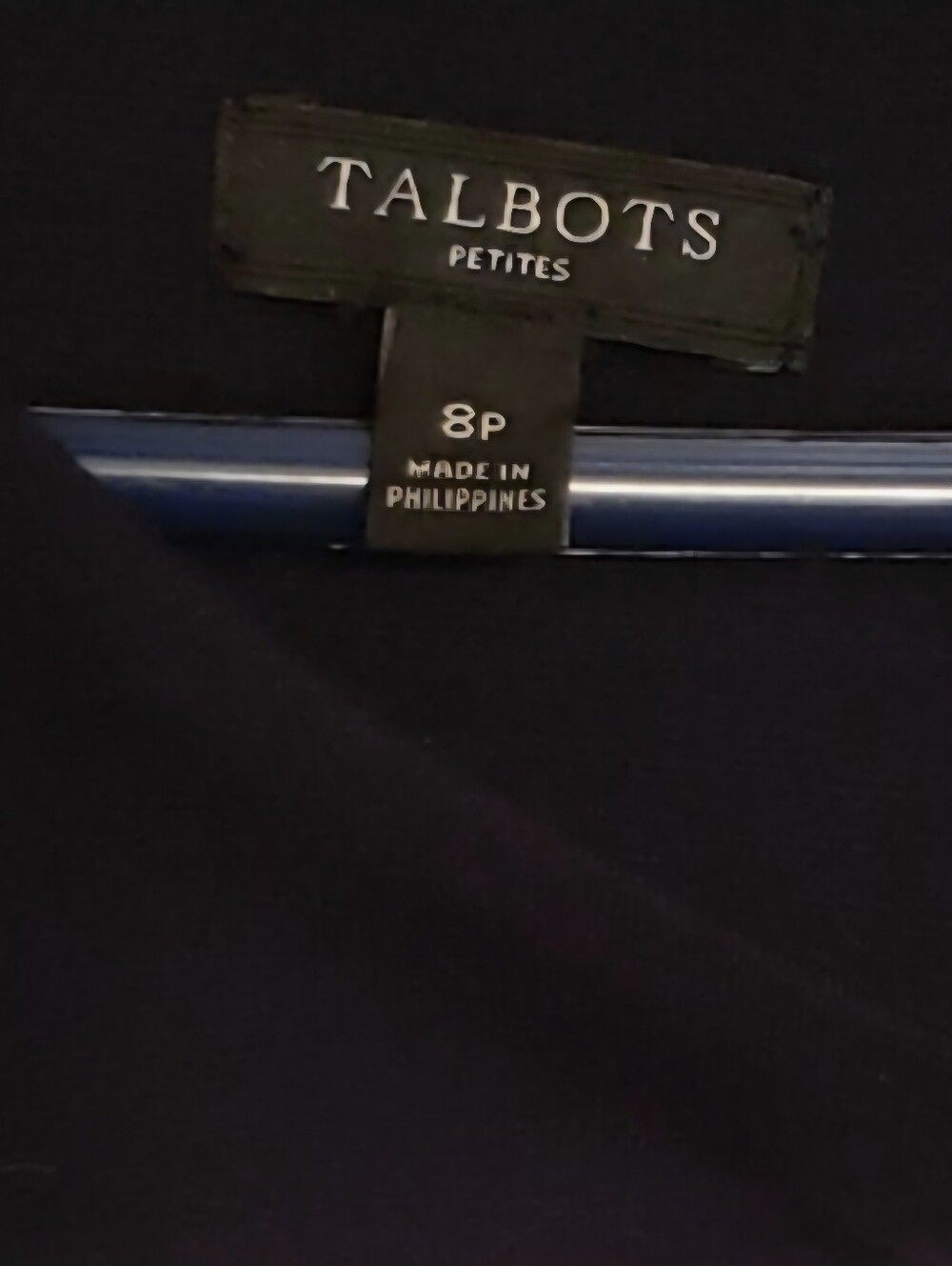 Talbots White & Black Two-Tone Classic Sheath Dress Size 8P - Picture 4 of 4